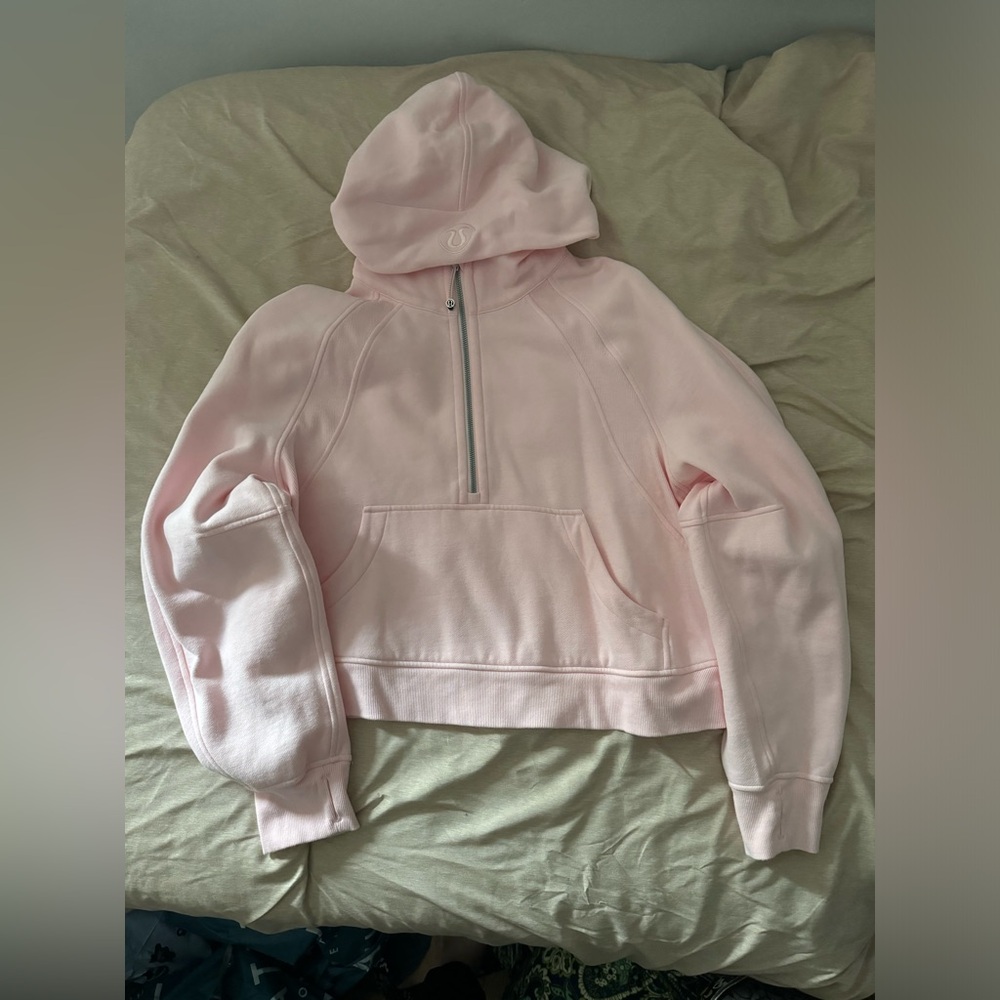 Lululemon Scuba Oversized Half-Zip Hoodie in Strawberry Milkshake, size M/L